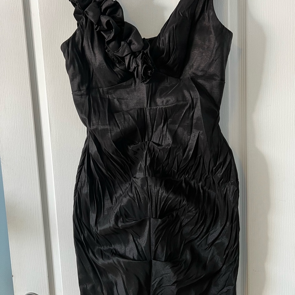 R&M Richards One Shoulder Black Dress